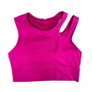 Lululemon Mastered Motion Cropped Cutout Tank Top Magenta Purple MGPR 12